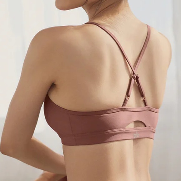 alo yoga chestnut airlift intrigue bra size large nwot - Picture 2 of 5